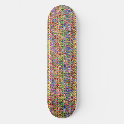 Skateboard motif de symboles de paix multicolores (Recto)