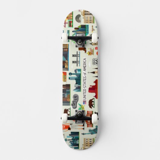 Skateboard Motif de symboles des Etats-Unis (Recto)