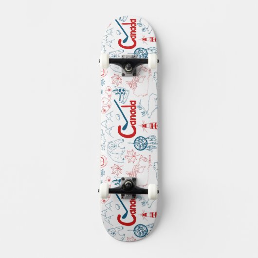 Skateboard Motif de symboles du Canada | (Recto)