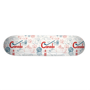 Skateboard Motif de symboles du Canada  