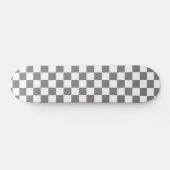 Skateboard motif de tableau de bord gris et blanc (Horz)