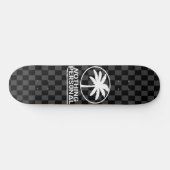 Skateboard Motif de tableau de bord noir et gris (Horz)