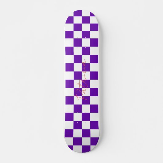 Skateboard Motif de tableau de bord rétro violet (Devant)