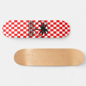 Skateboard Motif de tableau de bord rouge et blanc (Horz)