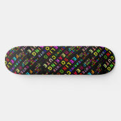 Skateboard Motif de texte noir "Sens si fâcheux" (Horz)