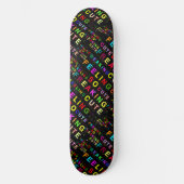 Skateboard Motif de texte noir "Sens si fâcheux" (Recto)