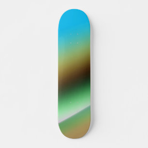 Skateboard Motif de texture abstraite arc-en-ciel vert bleu t