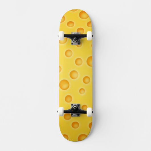 Skateboard Motif de texture au fromage suisse (Recto)