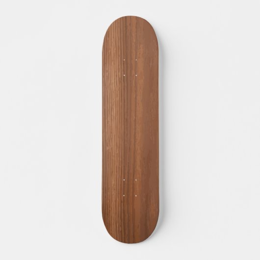 Skateboard Motif de texture de bois brun foncé profond (Devant)
