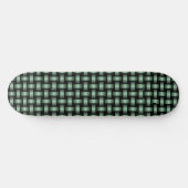 Skateboard Motif de tissage noir vert (Horz)
