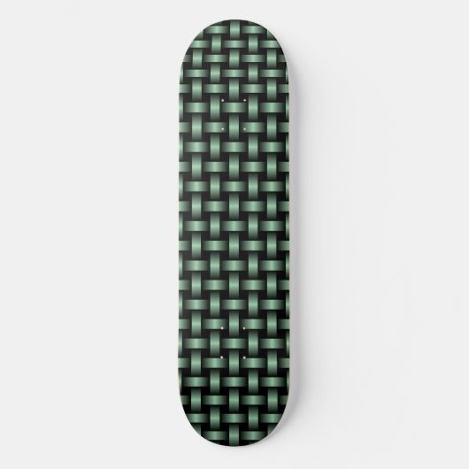 Skateboard Motif de tissage noir vert (Recto)