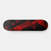 Skateboard Motif de triangle rouge abstrait sur design noir (Horz)