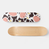 Skateboard Motif de vache mûre (Horz)