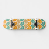 Skateboard Motif de vagues d'aquarelle (Horz)