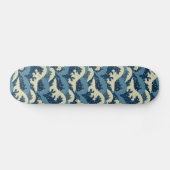 Skateboard Motif de vagues japonais de mer (Horz)