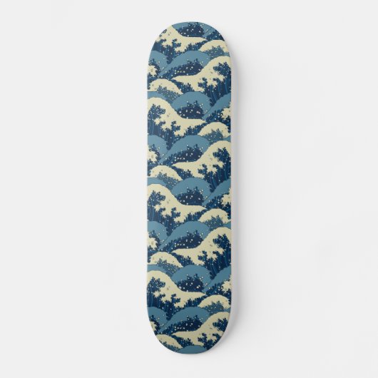 Skateboard Motif de vagues japonais de mer (Recto)