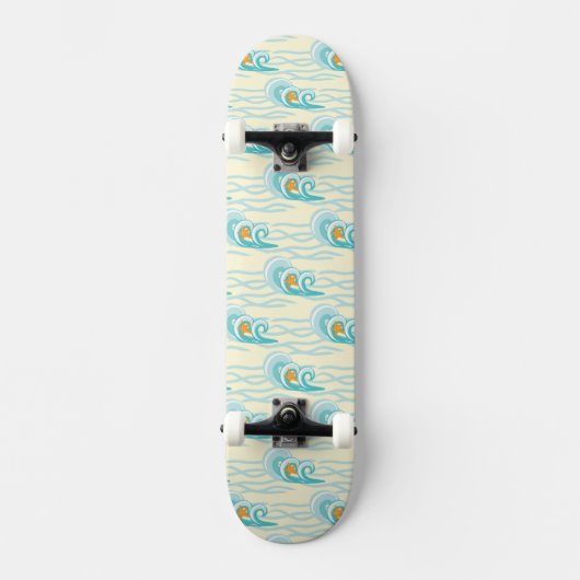 Skateboard Motif de vagues mou (Recto)