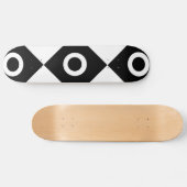 Skateboard Motif de vérification noir et blanc (Horz)