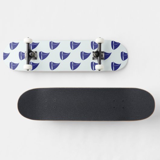 Skateboard Motif de voilier de bleu royal (Horz)