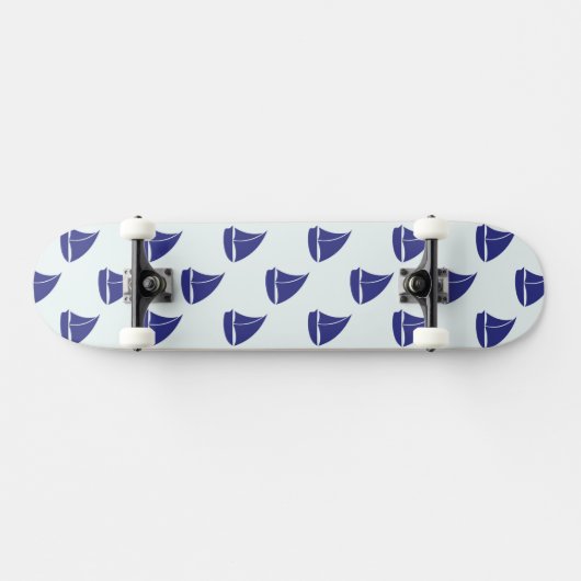 Skateboard Motif de voilier de bleu royal (Horz)