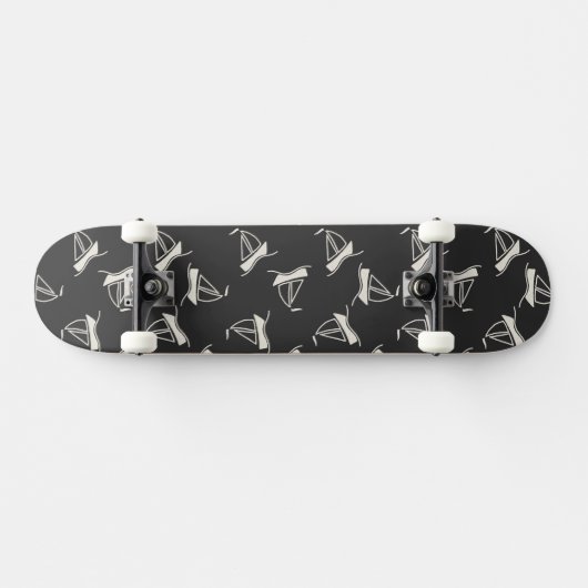 Skateboard Motif de voilier de griffonnage (Horz)