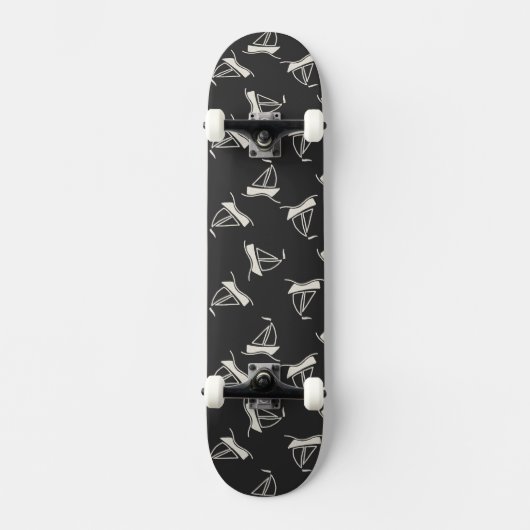 Skateboard Motif de voilier de griffonnage (Recto)