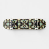 Skateboard Motif d'éléphants indiens colorés mignons (Horz)