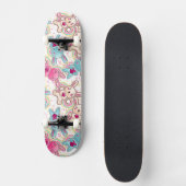 Skateboard Motif d'enfant de Kawaii avec des griffonnages (Recto)