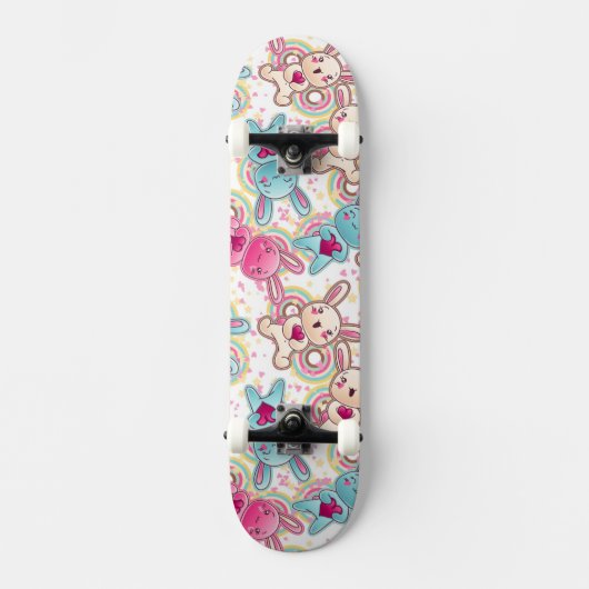 Skateboard Motif d'enfant de Kawaii avec des griffonnages (Recto)