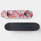 Skateboard Motif d'enfant de Kawaii avec des griffonnages (Horz)