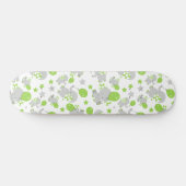 Skateboard Motif Des Eléphants, Eléphants Mignons - Grey Vert (Horz)