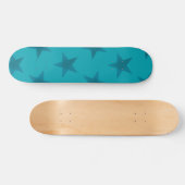 Skateboard Motif des étoiles d'or 15 (Horz)