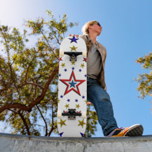 Skateboard Motif des étoiles patriotiques