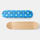Skateboard Motif des flocons bleus (Horz)