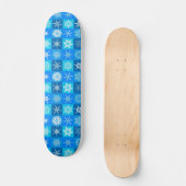 Skateboard Motif des flocons bleus (Recto)