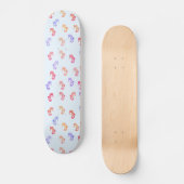 Skateboard Motif des hippocampes colorés (Recto)