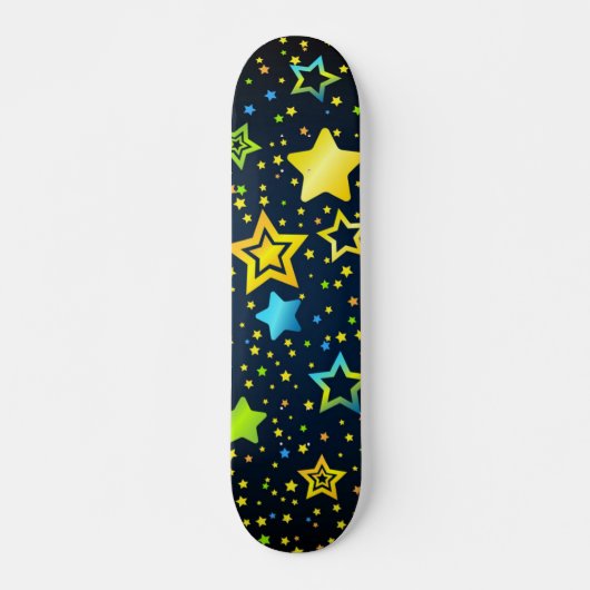 Skateboard Motif d'étoiles (Devant)