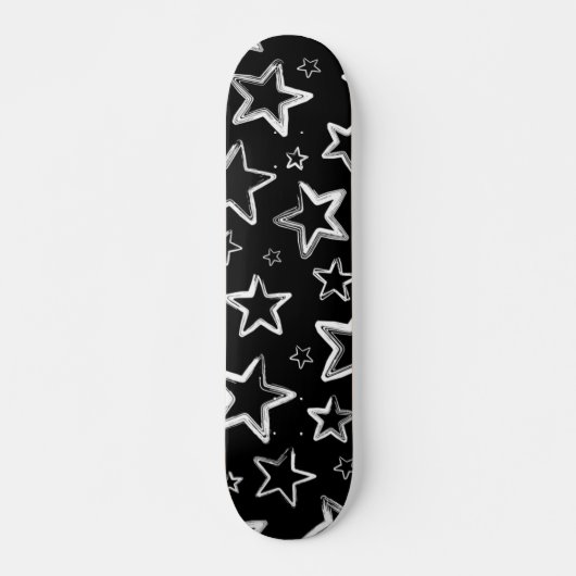 Skateboard Motif d'étoiles (Devant)