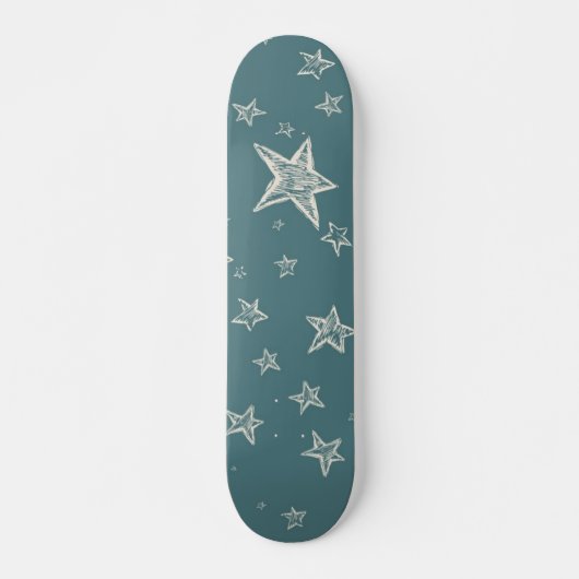 Skateboard Motif d'étoiles (Devant)