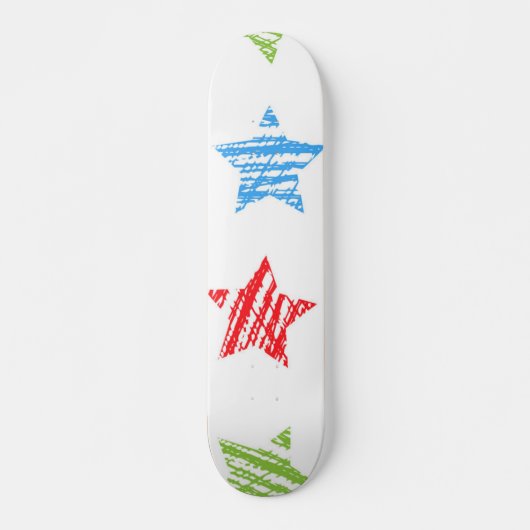 Skateboard Motif d'étoiles (Devant)