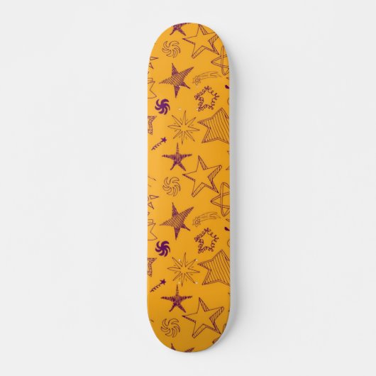 Skateboard Motif d'étoiles (Devant)