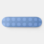 Skateboard Motif d'hiver bleu Snowflake (Horz)