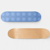 Skateboard Motif d'hiver bleu Snowflake (Horz)