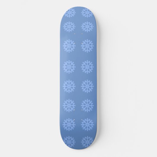 Skateboard Motif d'hiver bleu Snowflake (Recto)