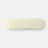 Skateboard Motif diamant jaune pâle et blanc (Horz)