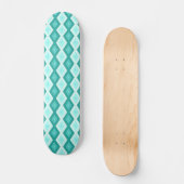 Skateboard Motif diamant turquoise (Recto)