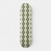 Skateboard Motif diamant vert olive (Devant)
