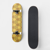 Skateboard Motif d'illusion optique étoile Brown de sable (Recto)