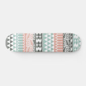 Skateboard Motif d'impression Abstrait Aztec bleu rose gris (Horz)