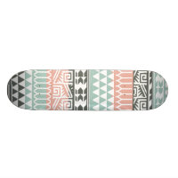 Motif d'impression Abstrait Aztec bleu rose gris